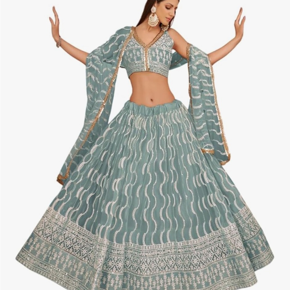 Elegant Teal Women's Skirt Set